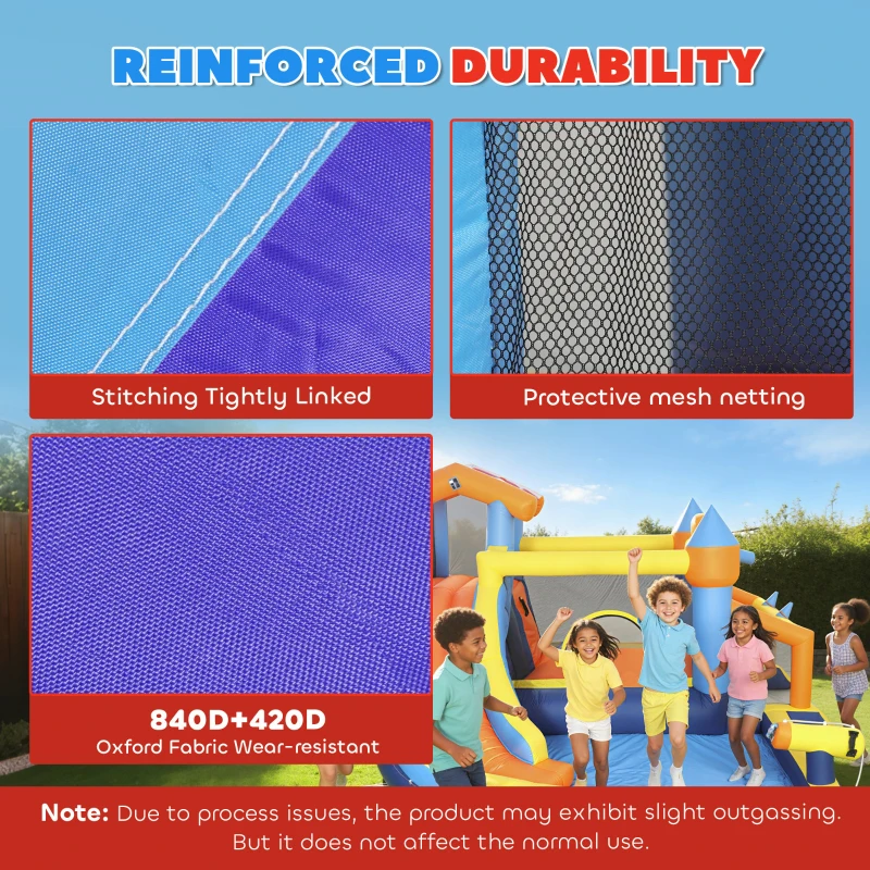 AIYAPLAY Bouncy Castle for Kids, Inflatable Bounce House with Slide, Pool (Ball Pit), Climbing Wall and Blower for Outdoor