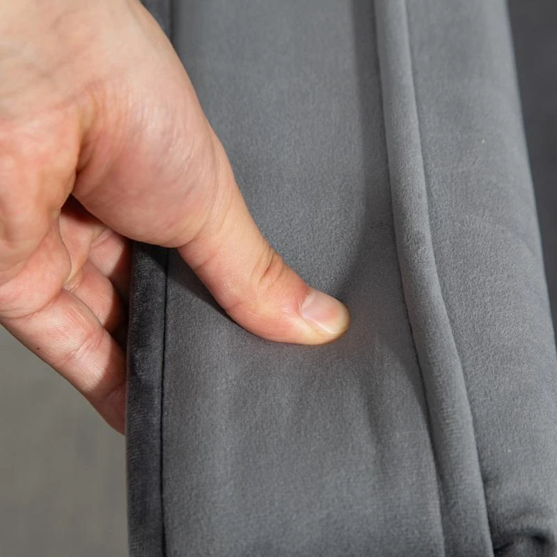 HOMCOM Velvet-Feel Three-Seater Sofa Bed with Wooden Legs, 300 kg - Dark Grey