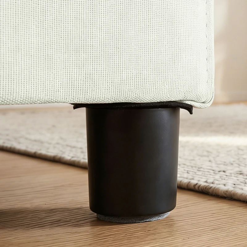 HOMCOM Modulares 2-Sitzer-Sofa, modernes 146 cm Wohnzimmersofa ohne Armlehnen mit breiter Sitzfläche, dicke Kissen, Creme