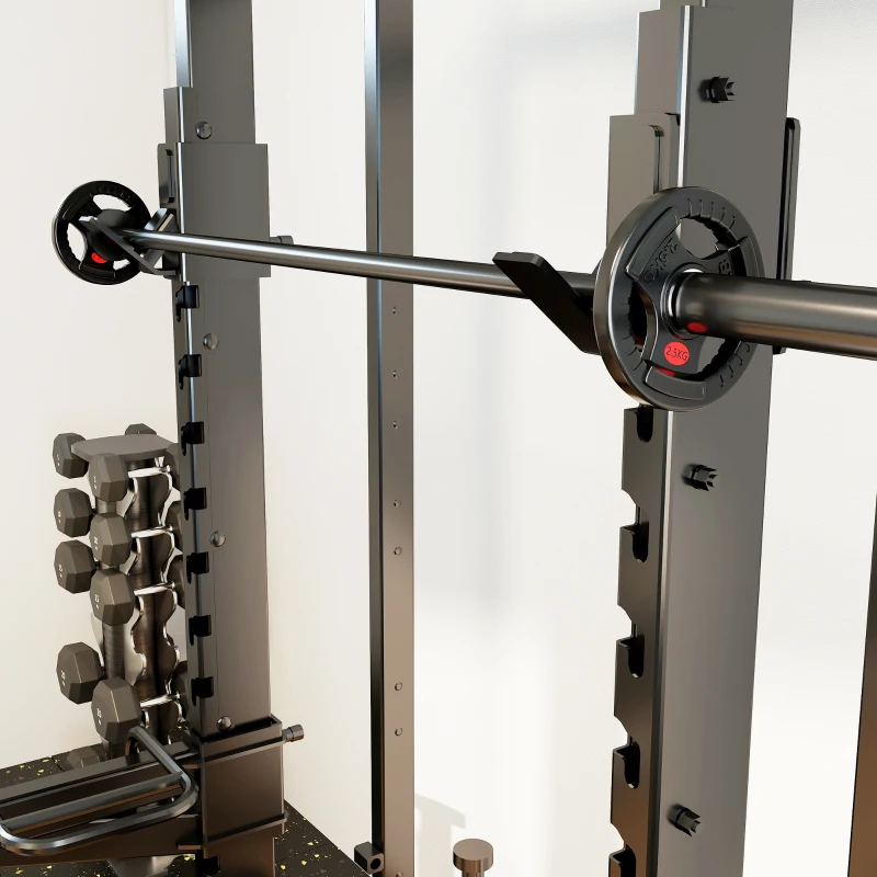 SPORTNOW Set de Discos 2x2.5 kg con Orificio de 5 cm y 3 Agarres, Acero con Revestimiento de Plástico, Negro