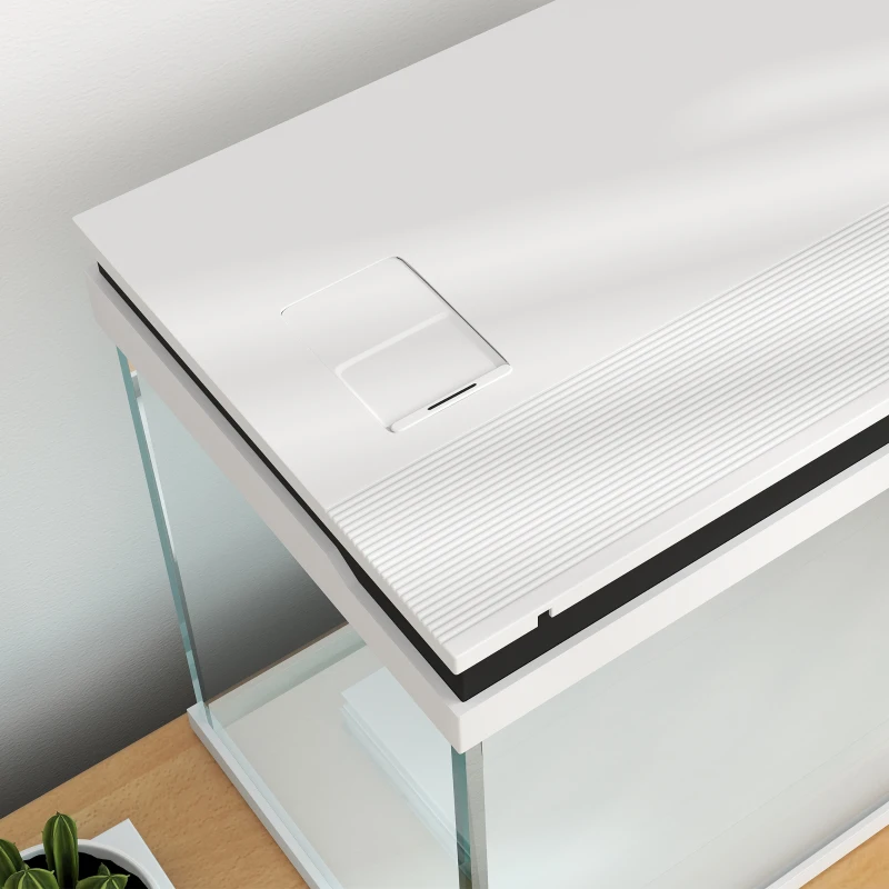 Akwarium szklane 41L z filtrem, LED, pompą, Białe