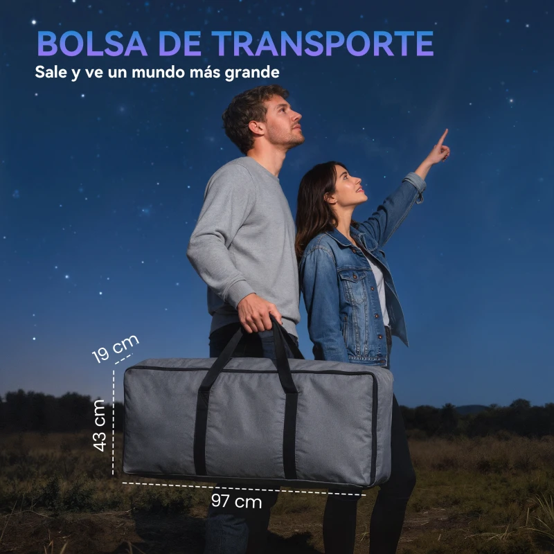 Outsunny Telescopio Reflector Astronómico para Adultos y Principiantes Apertura 114 mm con Trípode Ajustable Bolsa