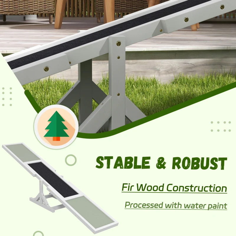 Huśtawka dla psa, drewniana, do agility, zabawka dla dużych psów