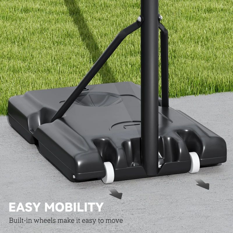 Kosz do koszykówki z regulacją 230-305 cm, z kółkami