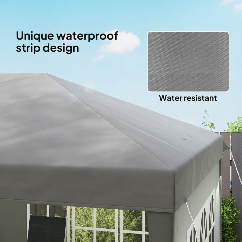 Outsunny 3 x 6m Pop-Up Gazebo, with Removable Walls - Grey