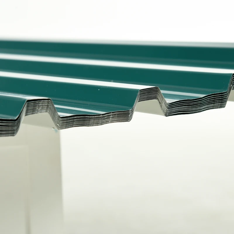 Outsunny Panouri Otel Galvanizat – 12 Foi pentru Acoperis sau Pereti