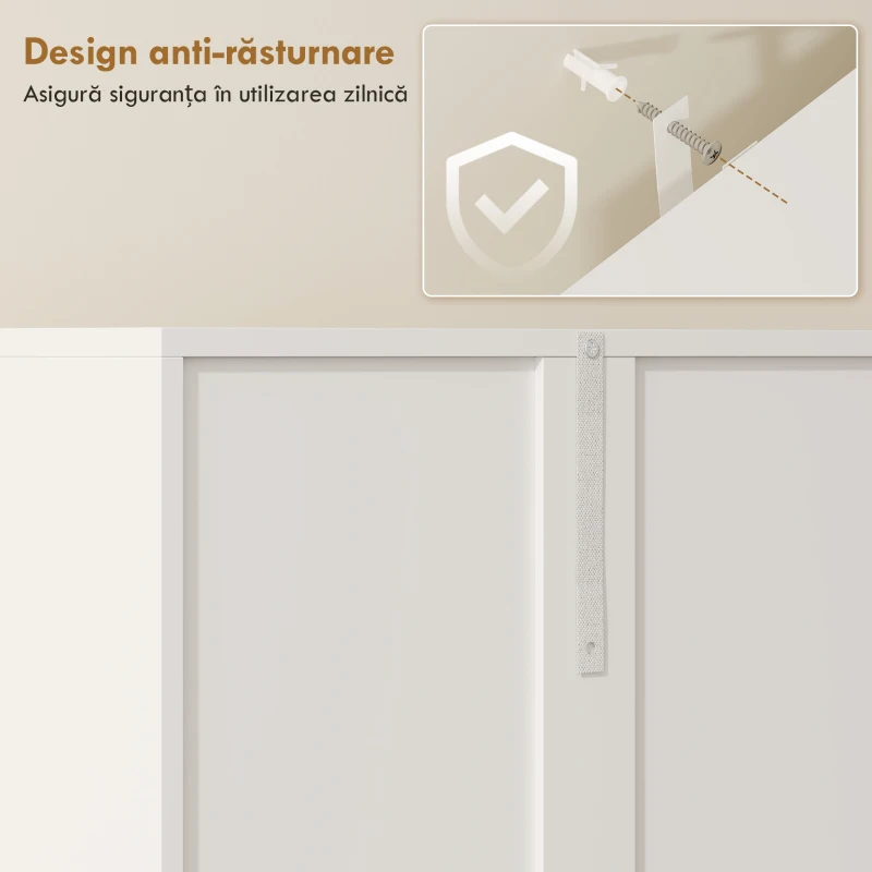 HOMCOM Dulap pentru Baie cu 2 Uși, Coș pentru Rufe Rabatabil și Raft Deschis, 60x30x174 cm, din Lemn, Alb