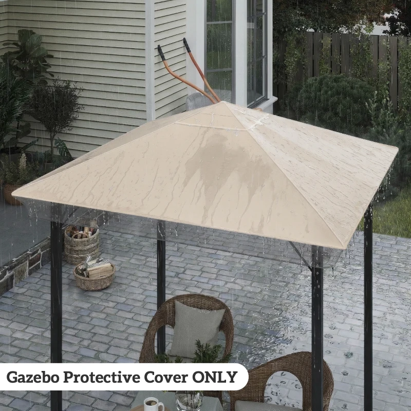 Outsunny 2 x 2 (m) Gazebo Protective Cover, Waterproof Cover for Gazebo, Canopy and Tent