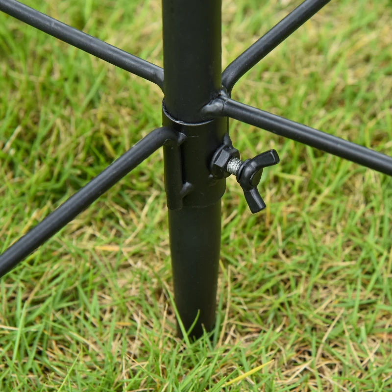 PawHut Stacja karmienia ptaków, 208 cm, 4 haki, czarna