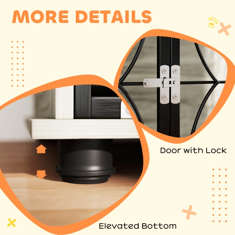 Klatka dla psa PawHut, domowa, z poduszką, szara