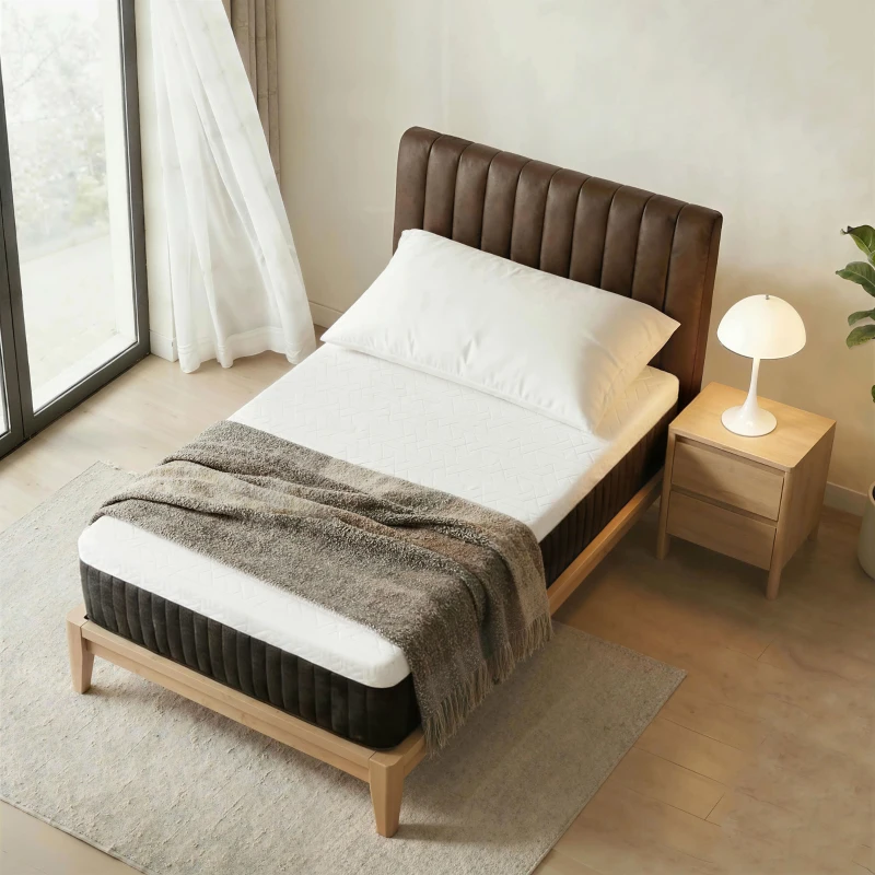 HOMCOM Ergonomiczny Materac, Pianka Memory, 7-Strefowe Wsparcie, Sprężyny Kieszeniowe