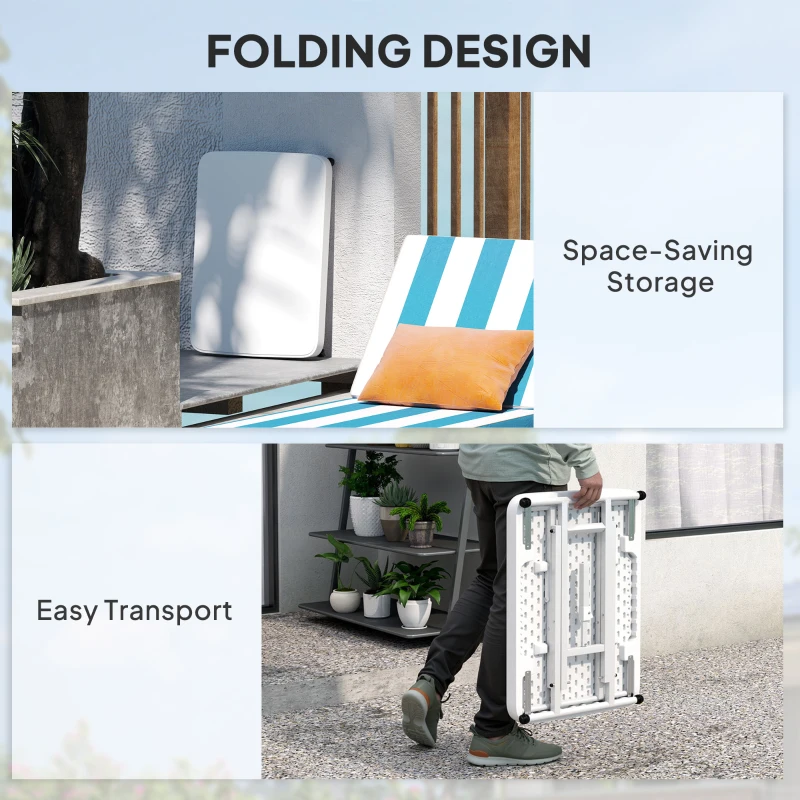 Stolik ogrodowy regulowany, składany, na balkon, 60 cm