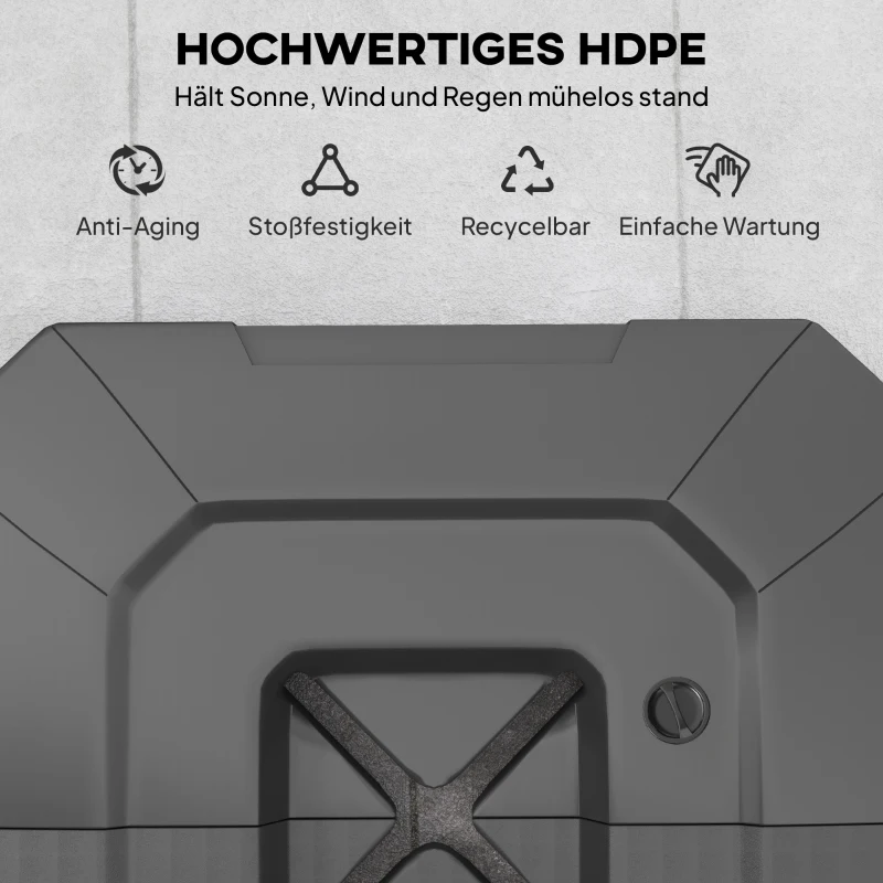 Outsunny Sonnenschirmständer 2-teilig Wasserdicht Schirmgewicht, Schirmständer für Ampelschirm