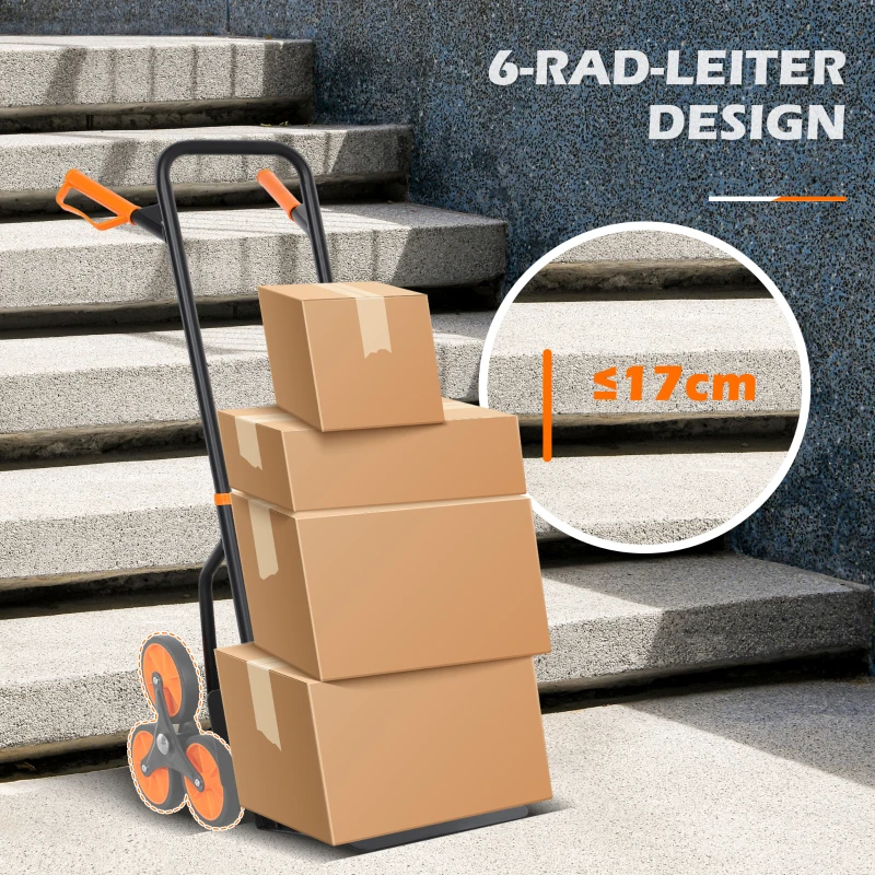 DURHAND Treppensteiger Sackkarre klappbar Transportkarre mit Stahlrahmen max. 120kg