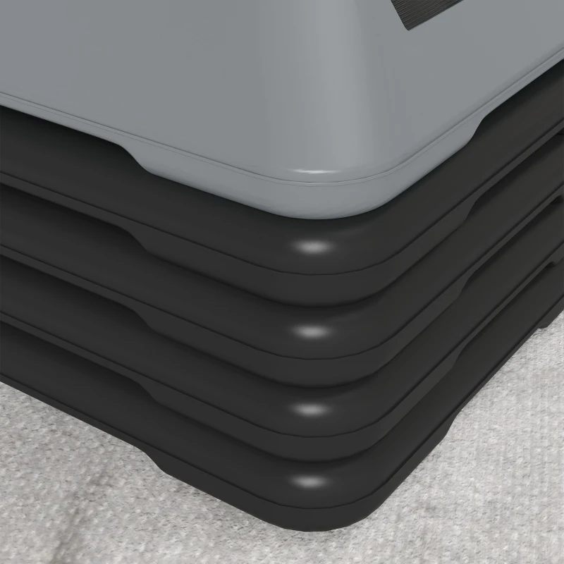 SPORTNOW Step pour fitness, stepper antidérapant à hauteur réglable 10/15/20/25/30 cm, charge 150 kg, gris