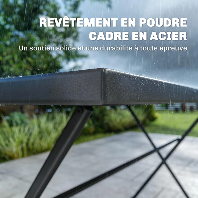 Outsunny Ensemble de Salle à Manger de Jardin 5 Pièces, Table et Chaises Pliantes, Mobilier d'Extérieur