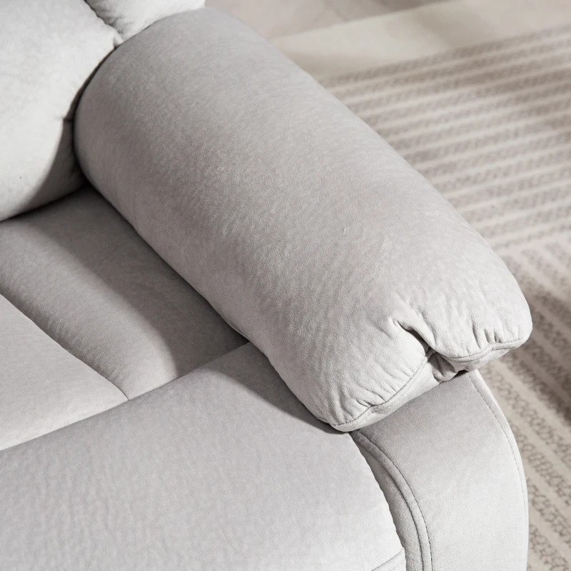 HOMCOM Poltrona alzapersone con funzione massaggio, 90x93x110 cm, Grigio chiaro