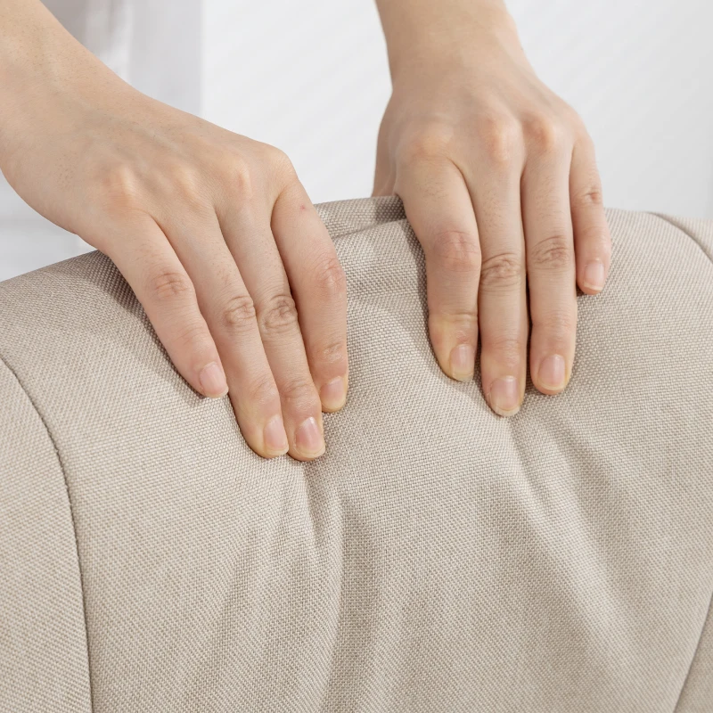 HOMCOM Relaxsessel 135° verstellbar 360° drehbar mit Fußstütze Stoffbezug beige