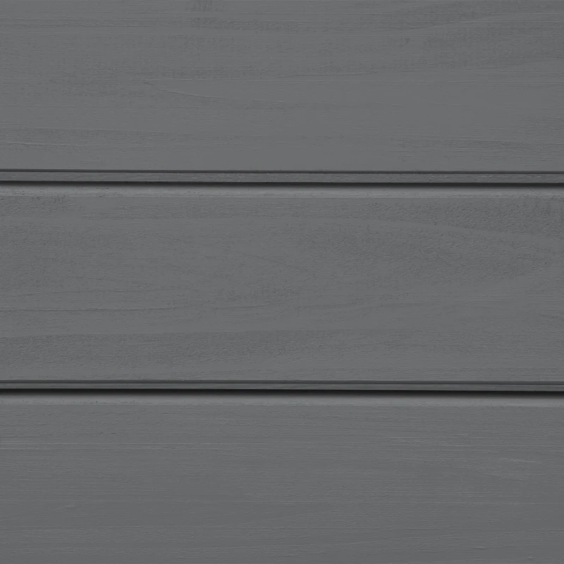 Outsunny Panca da giardino 2 posti in legno con schienale, 116x56x80 cm, Grigio