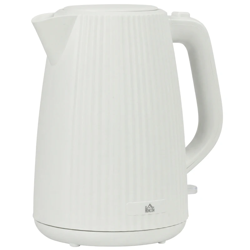 HOMCOM Elektrischer Wasserkocher 1,7l 2200W mit herausnehmbarem Kalkfilter Abschaltautomatik 360° drehbare Basis Creme