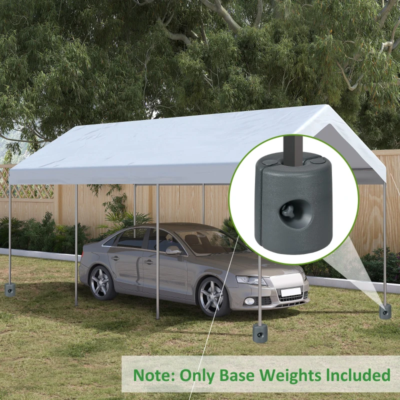 Outsunny Set mit 4 Pop-up-Pavillonfüßen, mit Wasser oder Sand befüllbar, HDPE-Bodenfüße mit Sicherheitsverschraubung