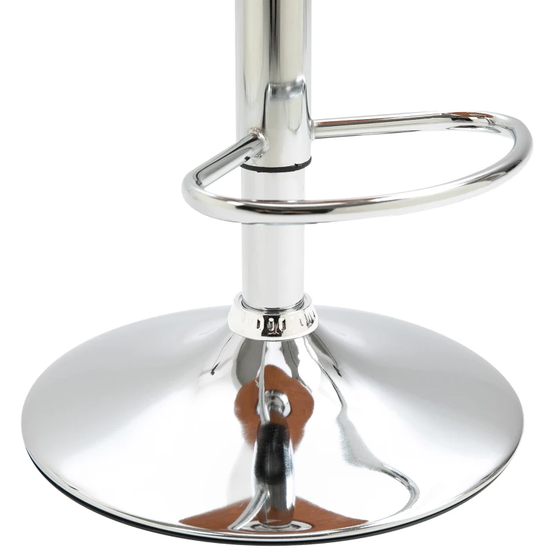 HOMCOM Set 2 sgabelli bar regolabili girevoli con base in metallo, Nero