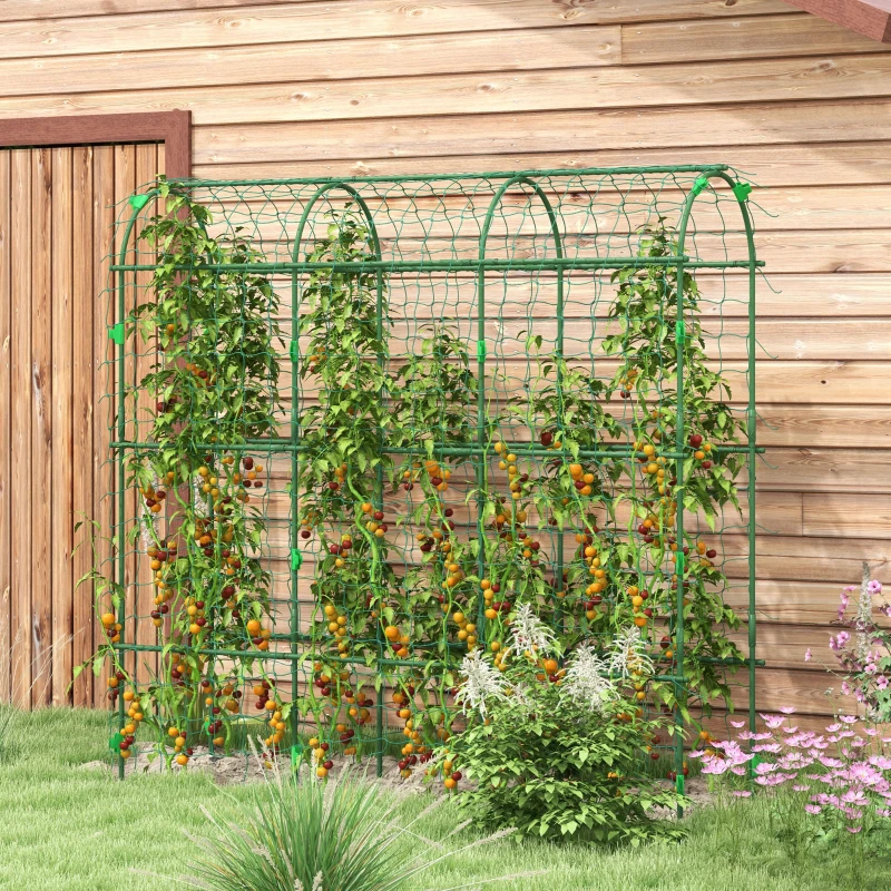 Outsunny Arco da giardino per piante rampicanti in metallo, 43x182x183 cm