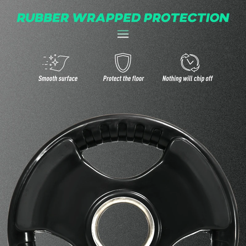 SPORTNOW Hantelka, 2 szt., 5 kg na hantelkę, trzy uchwyty, ochronne pokrycie gumowe, metal