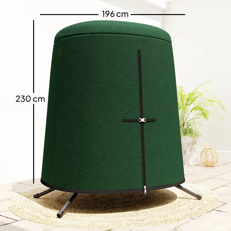 Outsunny 196 x 230 cm Hanging Egg Chair Protective Cover - Green