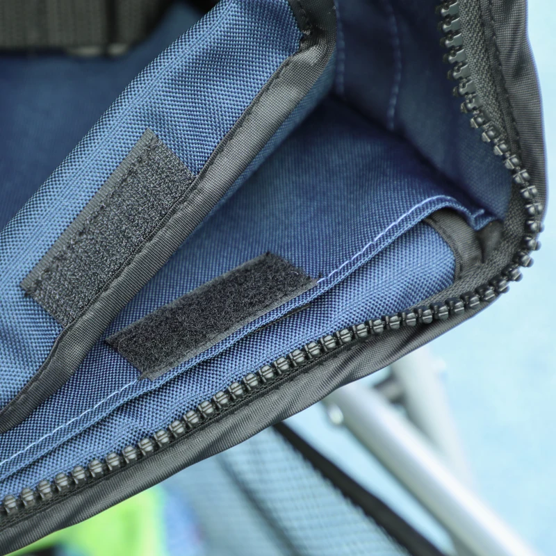 PawHut Cărucior pentru Câini cu Copertină Reglabilă, Coș Depozitare și Roți cu Frână Material Oxford 77x45x99,5 cm Albastru Închis