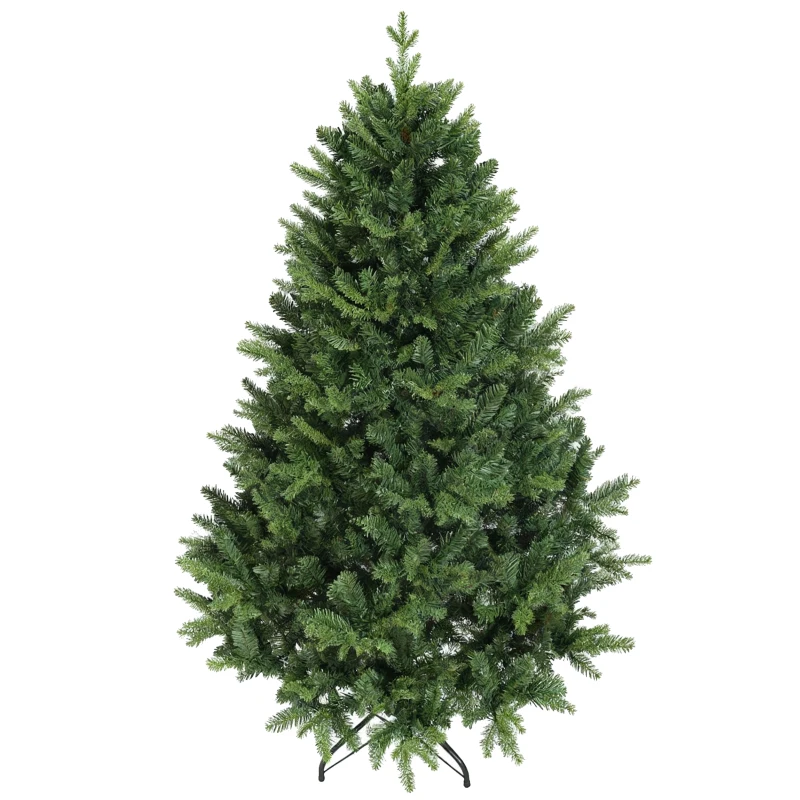 HOMCOM Albero di Natale Artificiale Alto 180 cm con 818 Rami e Base in Acciaio per Interni, Verde