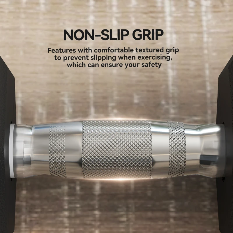 HOMCOM Hantle z radełkowanym uchwytem, żeliwne, 2 x 12,5 kg do użytku domowego i na siłowni