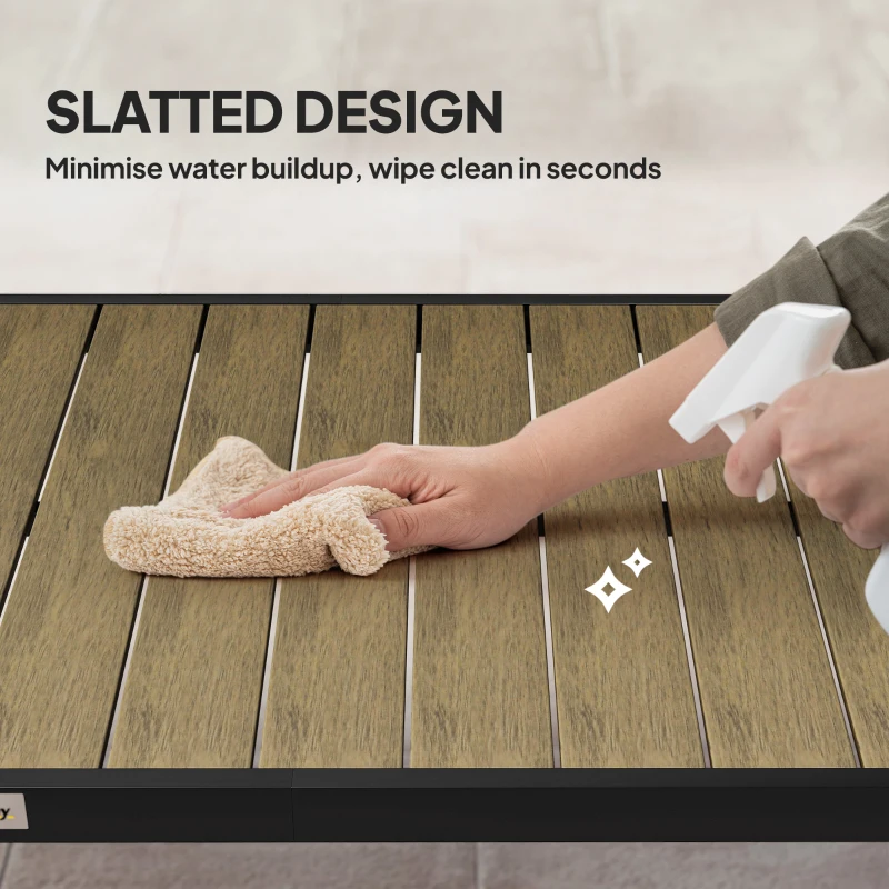 Outsunny Stół ogrodowy aluminiowy 190x90 cm, odporny na warunki atmosferyczne