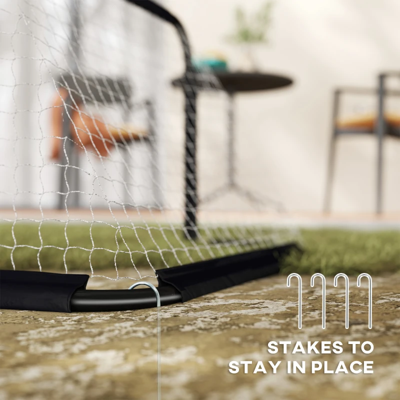 Zestaw 2 bramek do piłki nożnej, składane, metalowe 90x36 cm