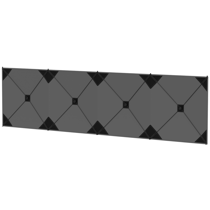 Outsunny Protetor de vento dobrável para camping, tela de privacidade com cordas de amarração, ganchos de solo, bolsa de transporte para camping jardim 480 x 120 cm Cinza escuro