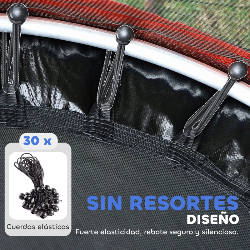HOMCOM Cama Elástica Infantil Ø160 cm Trampolín para Niños de 3-6 Años con Red de Seguridad Patas en Forma de L Multicolor