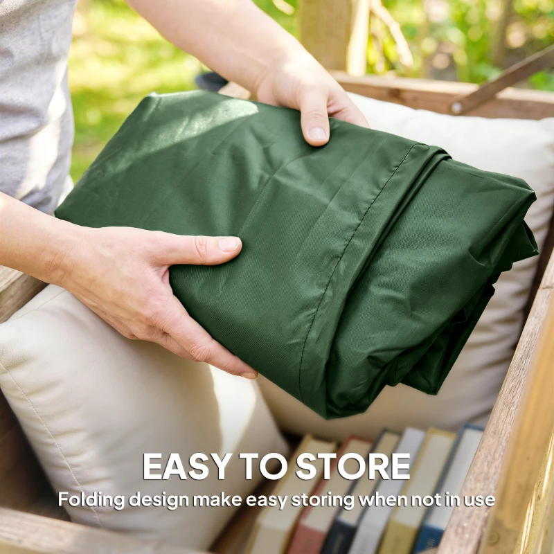 Outsunny 196 x 230 cm Hanging Egg Chair Protective Cover - Green