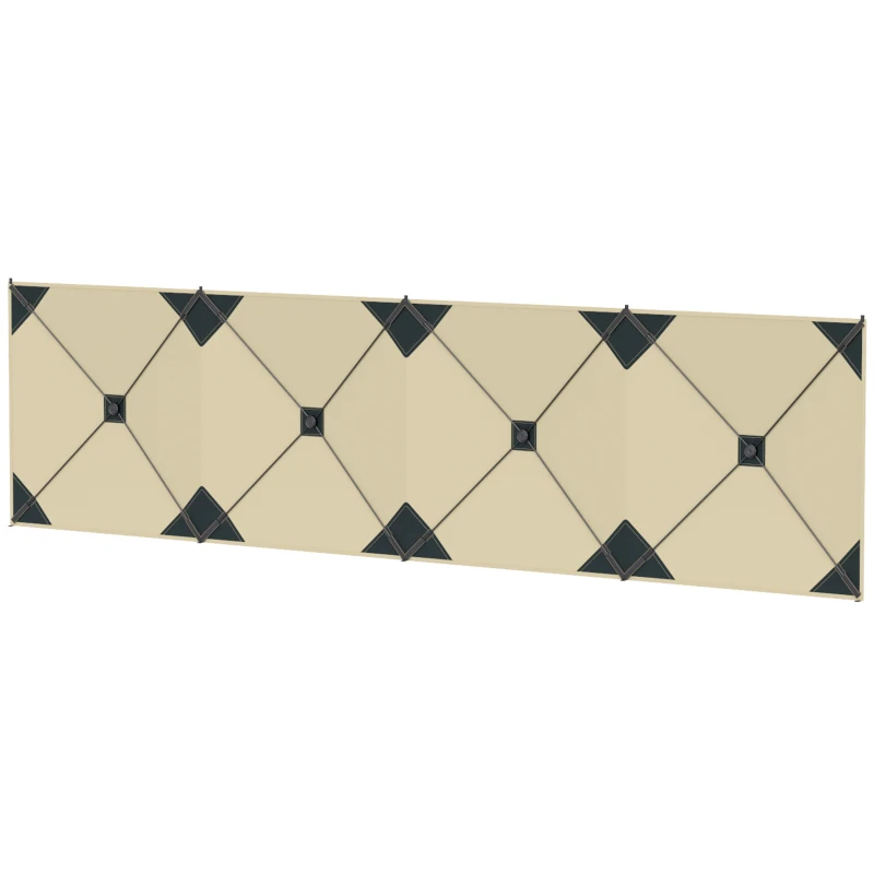 Outsunny Camping Windbreak Pop Up Windbreaker Blocker with Ropes Pegs for Beach Caravan Outdoor 480 x 120 cm