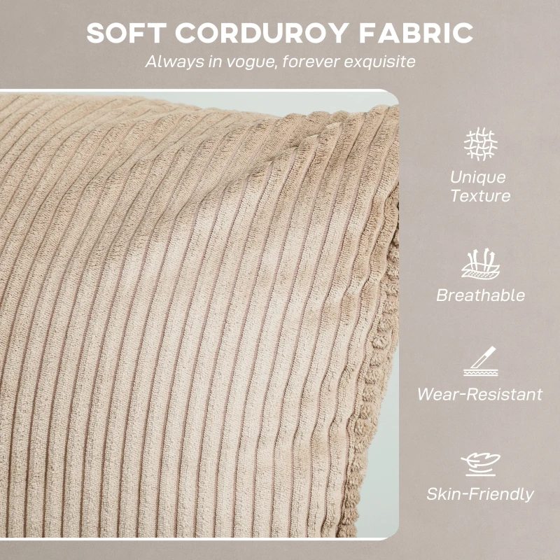 HOMCOM Corduroy Electric Massage Recliner - Brown