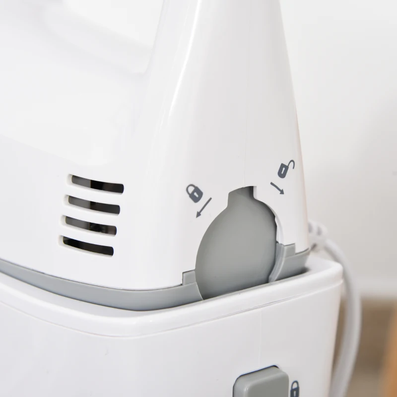 HOMCOM Batedeira de Pastelaria Profissional Multifuncional Robô de Cozinha 3.4 litros com 6 velocidades Inclui 3 cabeças 300 W de aço inoxidável branco