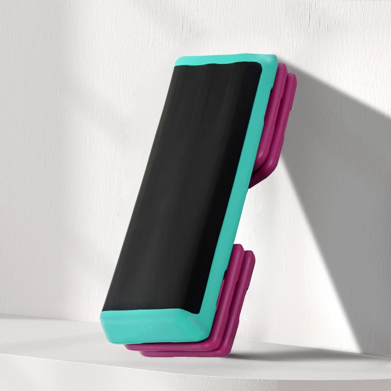 HOMCOM Step para Fitness Antiderrapante Altura Regulável 3 Níveis de 10/15/20 cm para Exercício 110x40x20 cm Multicolor