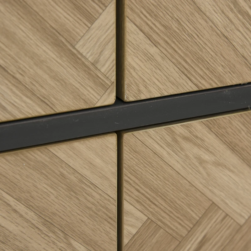 HOMCOM Modern Wardrobe Cabinet Wood Grain Sticker Surface with Shelf, Hanging Rod and 2 Drawers 90x50x190cm