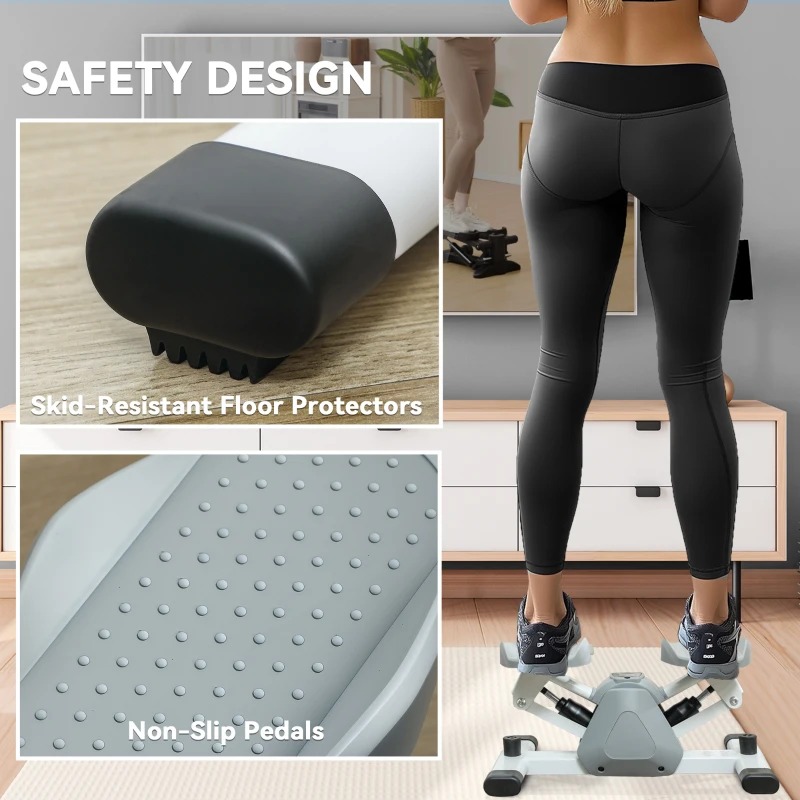 Mini-Stepper do domu z wyświetlaczem LCD, pedały, kompaktowy