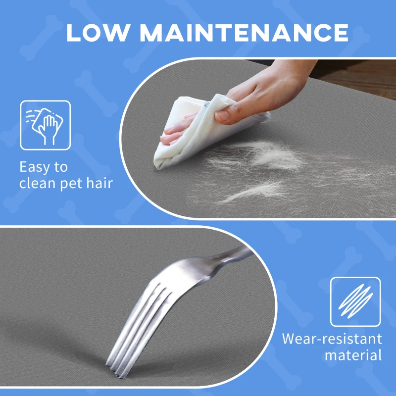 PawHut Łóżko dla Psów, Rozkładane, Wytrzymałe & Komfortowe, Do 10 kg, 71x58x20cm, Szary