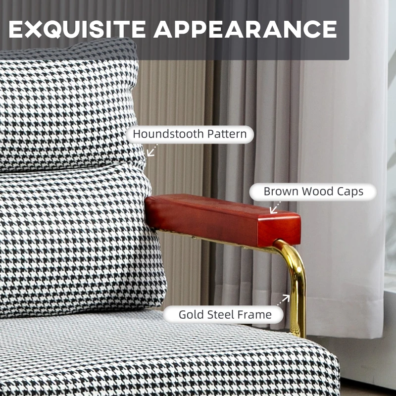 HOMCOM Fotel relaksacyjny, aksamitny, z podłokietnikami, szary