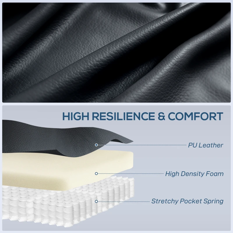 HOMCOM Fotel masujący z funkcją bujania, leżenia i ogrzewania, 3 tryby, obrotowy, czarny