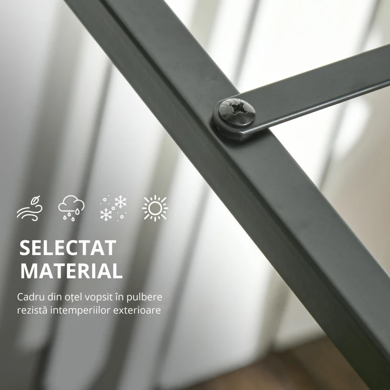 Outsunny Raft pentru Busteni  pentru Exterior si Interior din Otel, Suport pentru Lemne  Modern cu Baza Inaltata, 39x35x76cm, Negru