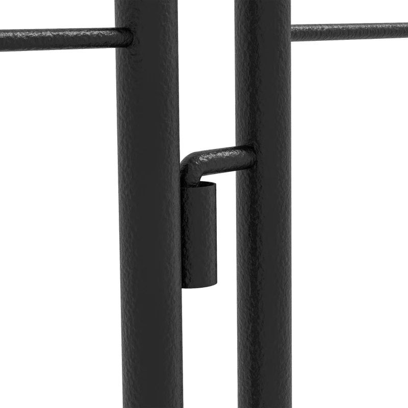 Outsunny Juego de 2 Enrejados de Jardín Soportes para Enredaderas de Acero para Flores Plantas en Patio 50x180 cm Negro