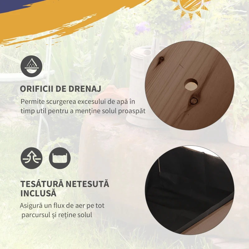 Outsunny Raised Garden Bed Planter Box w/ 8 Grow Grids, Storage Shelf & Lockable Wheels