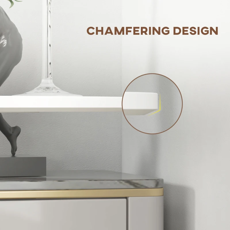 HOMCOM stół barowy, wysoki, Ø60 x 102 cm, okrągły stolik na przyjęcia, stolik do salonu i jadalni, stalowy, biały